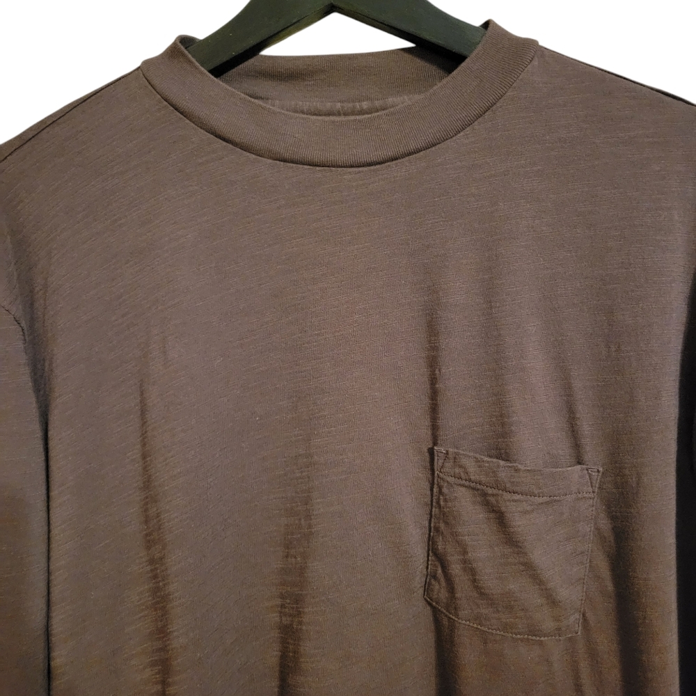 Garnet Hill Brown Organic Pima Cotton Top - Picture 2 of 7